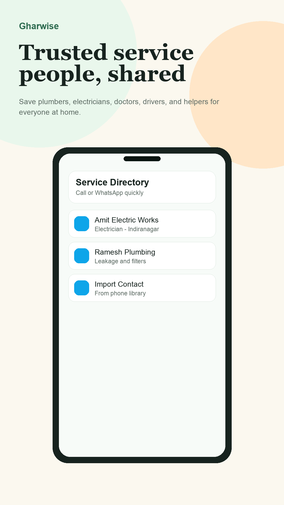 Service directory screenshot